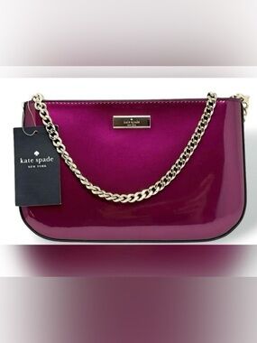 Kate Spade New York Kenzie Lilly Pochette Dark Raspberry Retail $249 NWT